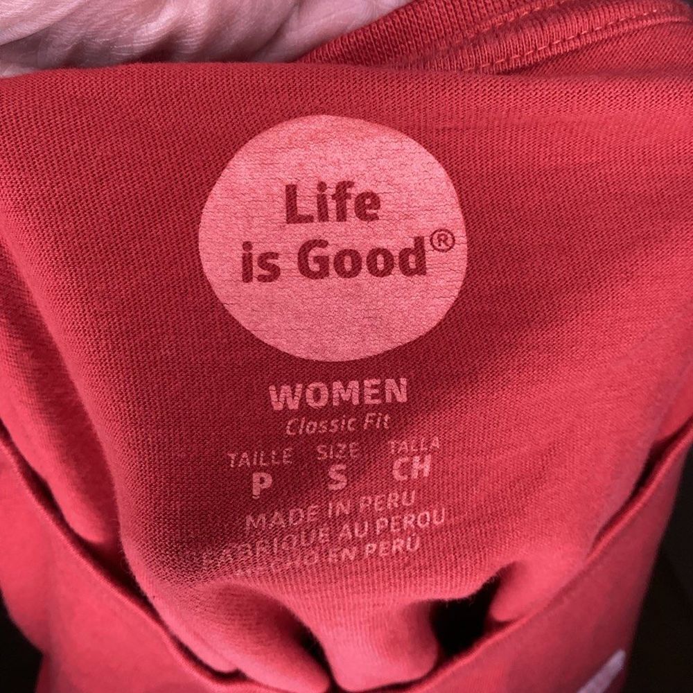 Ladies Life Is Good - Love American Flag Logo‎ Independence Day USA small Red - Picture 2 of 2